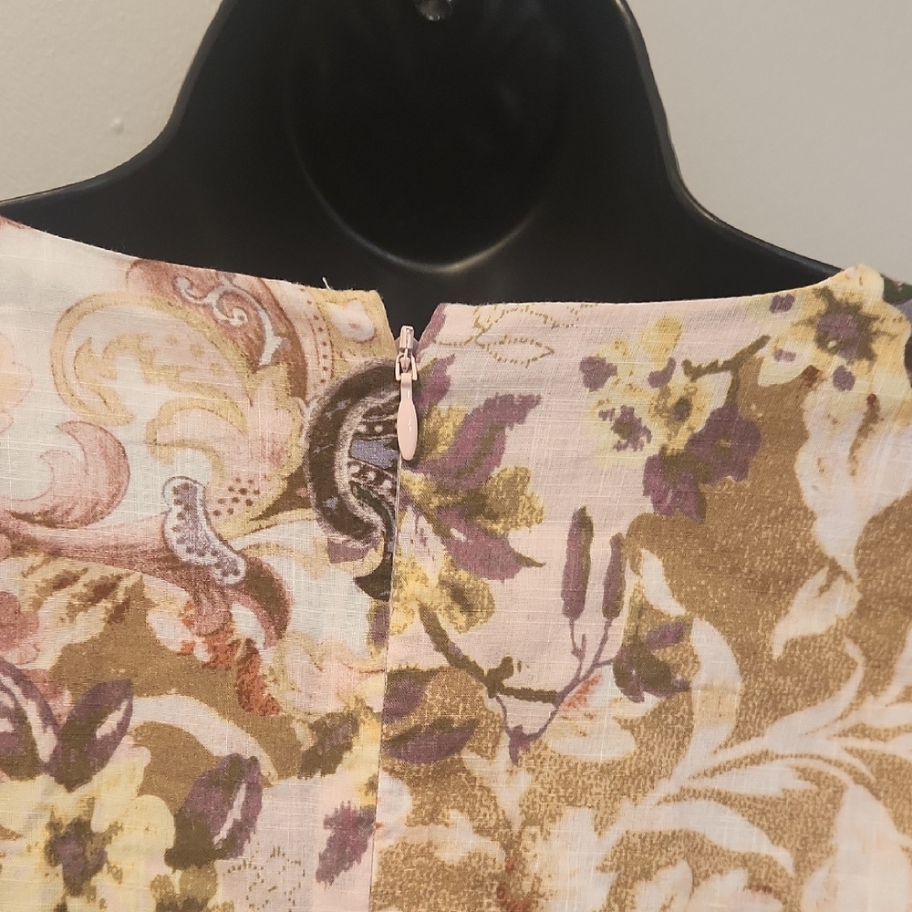 Anna Cate Marybeth Floral V‑Neck Puff Sleeve Dress‎ Size S  Feminine Romantic - Picture 4 of 10